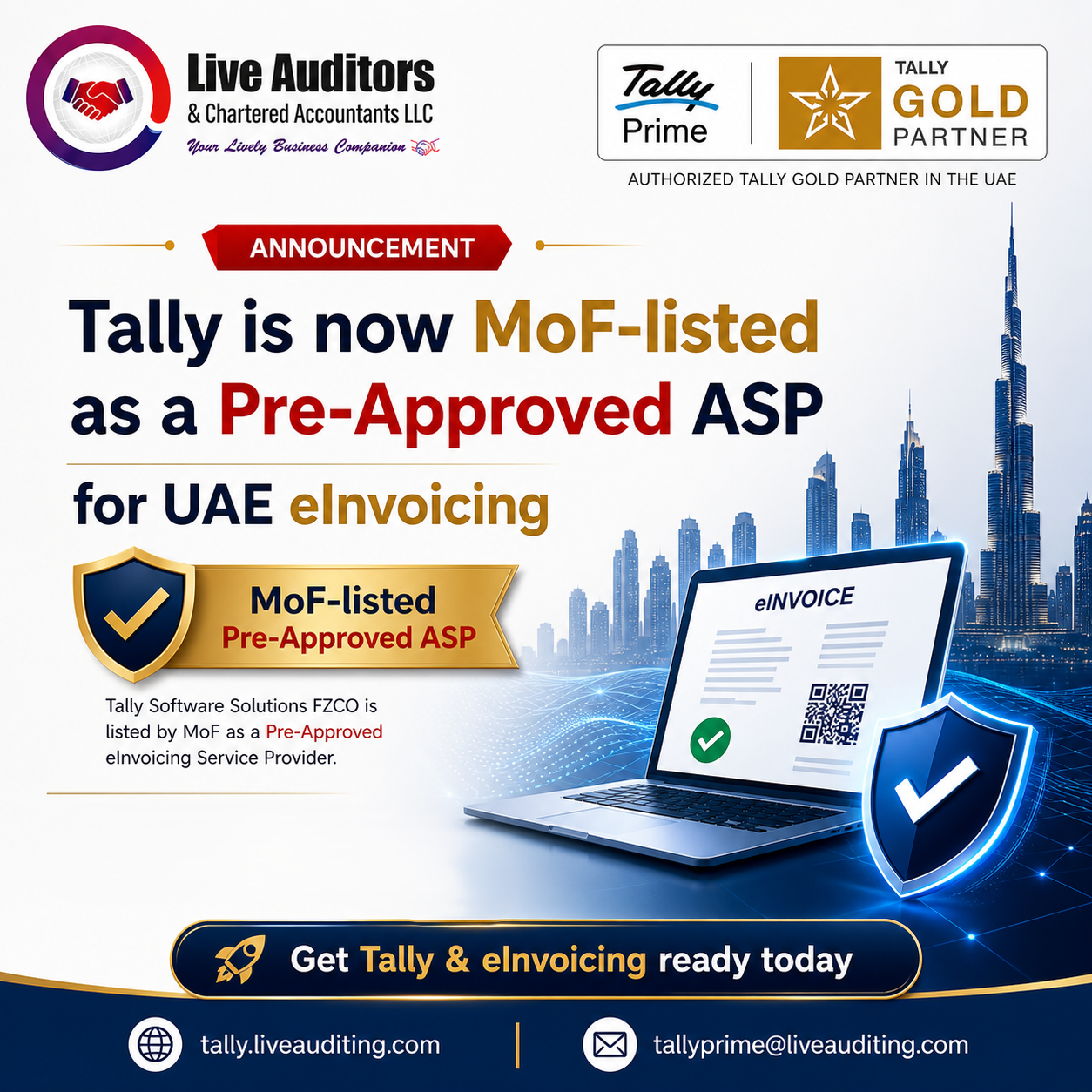 UAE eInvoicing TallyPrime: MoF-Listed ASP Now Ready